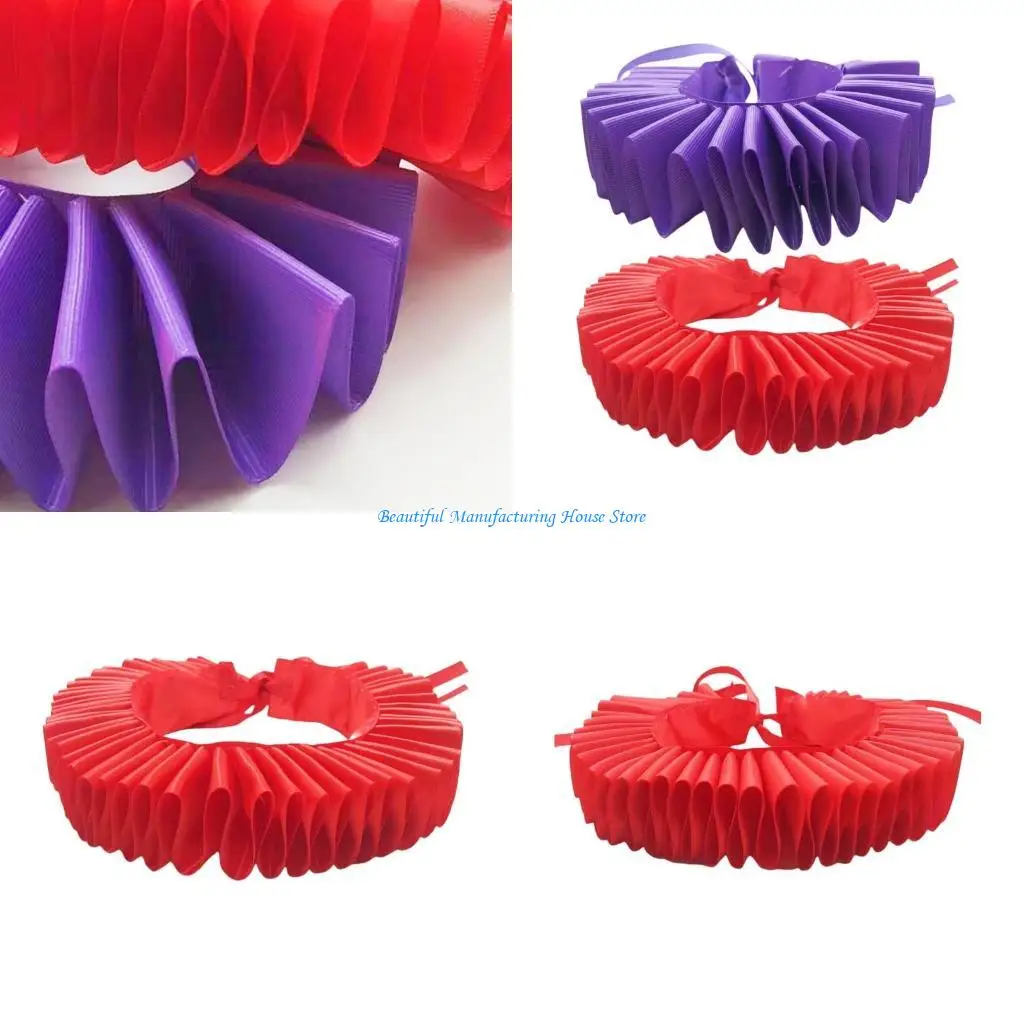 E56A Elizabethan Ruffled Collar Vintage Ruff Collar Costume Props for Stage