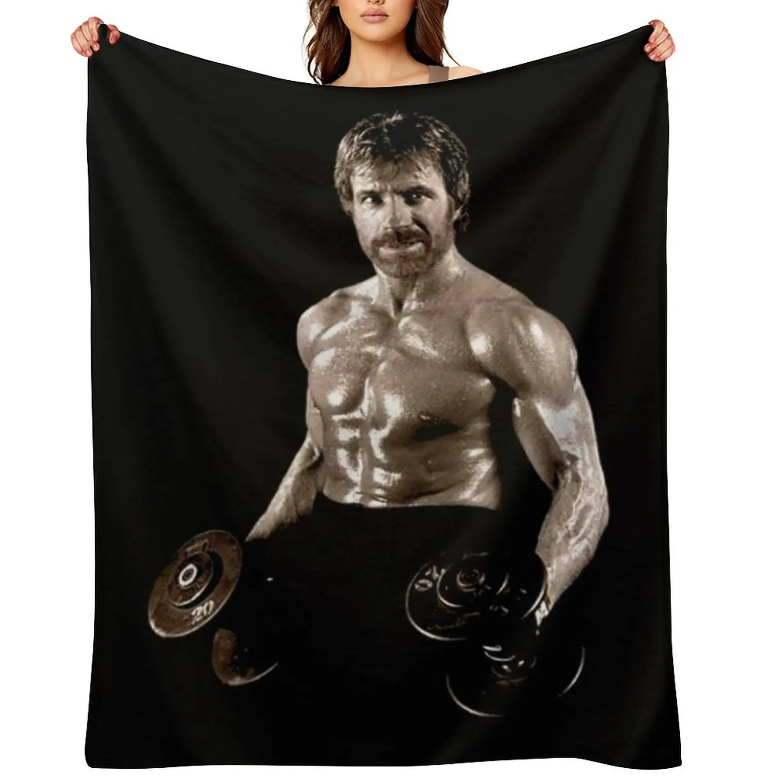 Chuck Norris Muscle Throw Blanket Thermal Polar Luxury Throw Nap Blankets