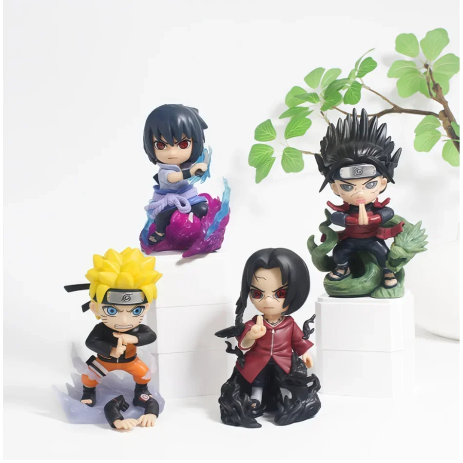 Blind Box Naruto Action Figure Set Q Version PVC Anime Figurines Uzumaki Sasuke Itachi Kakashi Collection Model Desktop Gift view 3