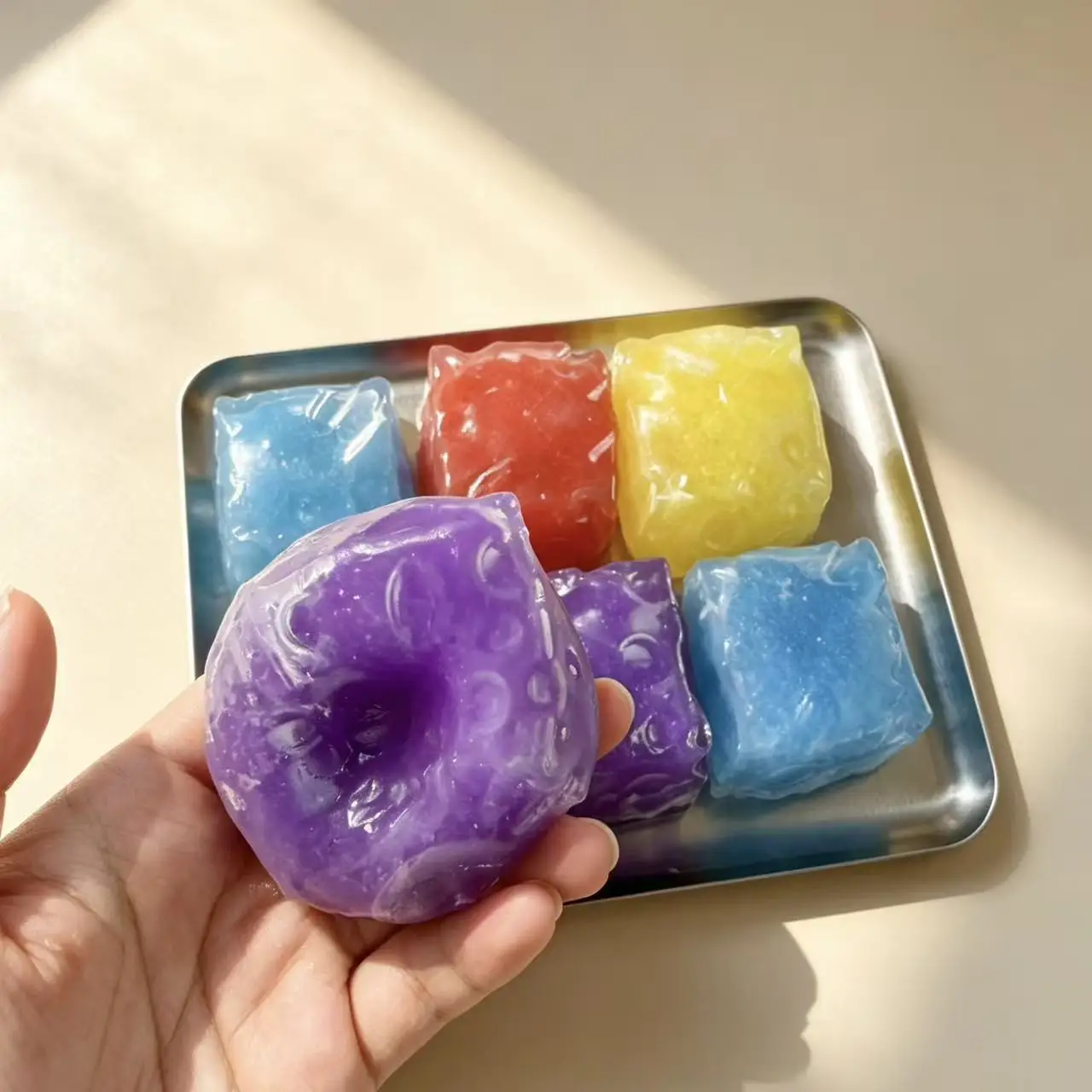 Handmade Mini Cheese Stress Relief Adults Anti Anxiety Squeeze Toy Squishy Slow Fidget Sensory Toys Non rebounding Vaseline