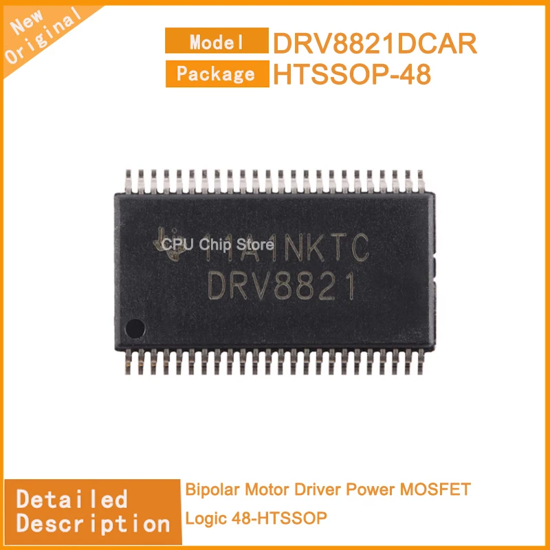

5 шт./лот, новый оригинальный DRV8821DCAR DRV8821, биполярный драйвер двигателя, мощность MOSFET, логика 48-HTSSOP