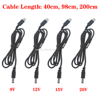 USB C Type C PD to 9V 12V 15V 20V 5.5x2.1mm Power Supply Cable for Wireless Router Laptop LED Strip Speaker CCTV Camera