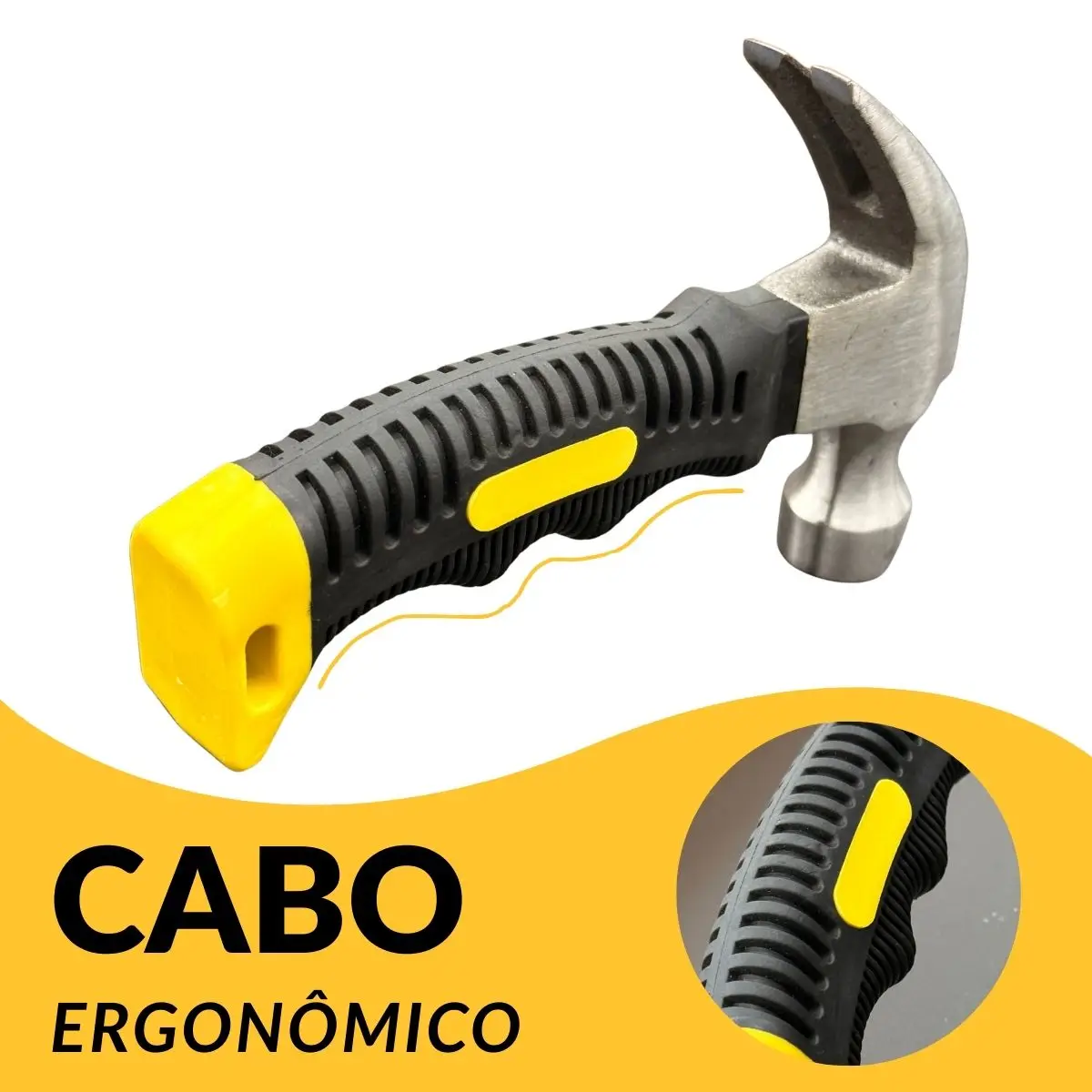 25MM Mini Wrought Rubberized Cable Hammer Multifunctional Ramshorn Hammer 160 mm Engineering Handle Lightweight Portable