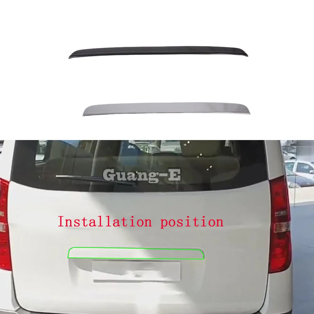 

Car Rear Door License Tailgate Bumper Frame Plate Trim Lamp Trunk Stick 1PCs For Hyundai Starex H-1 H1 2018 2019 2020 2021