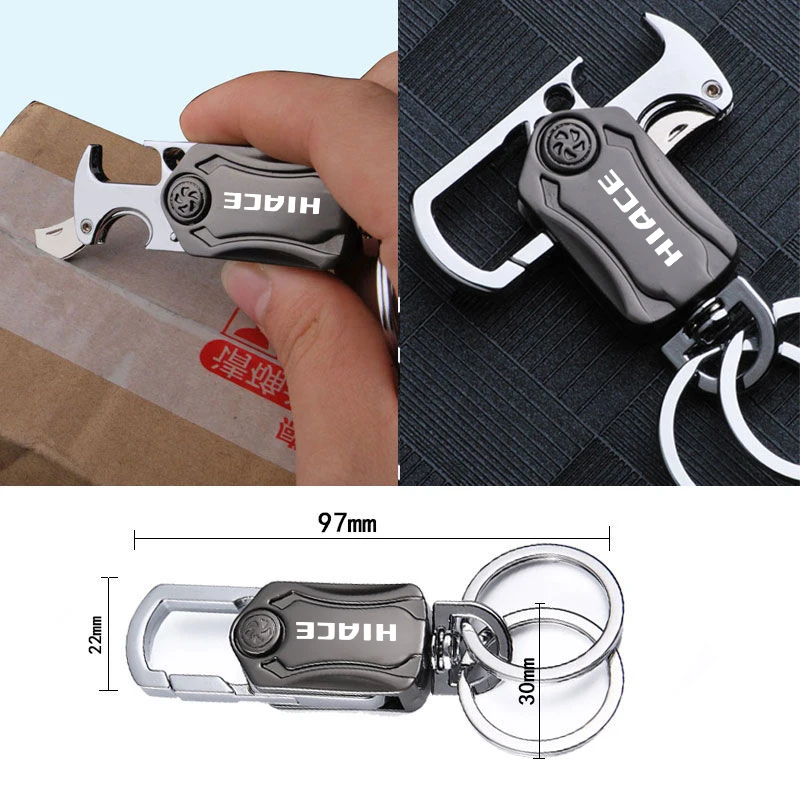 JDM Keychain Rings Key Chain Precious Metal for TOYOTA HIACE  Car Accessories