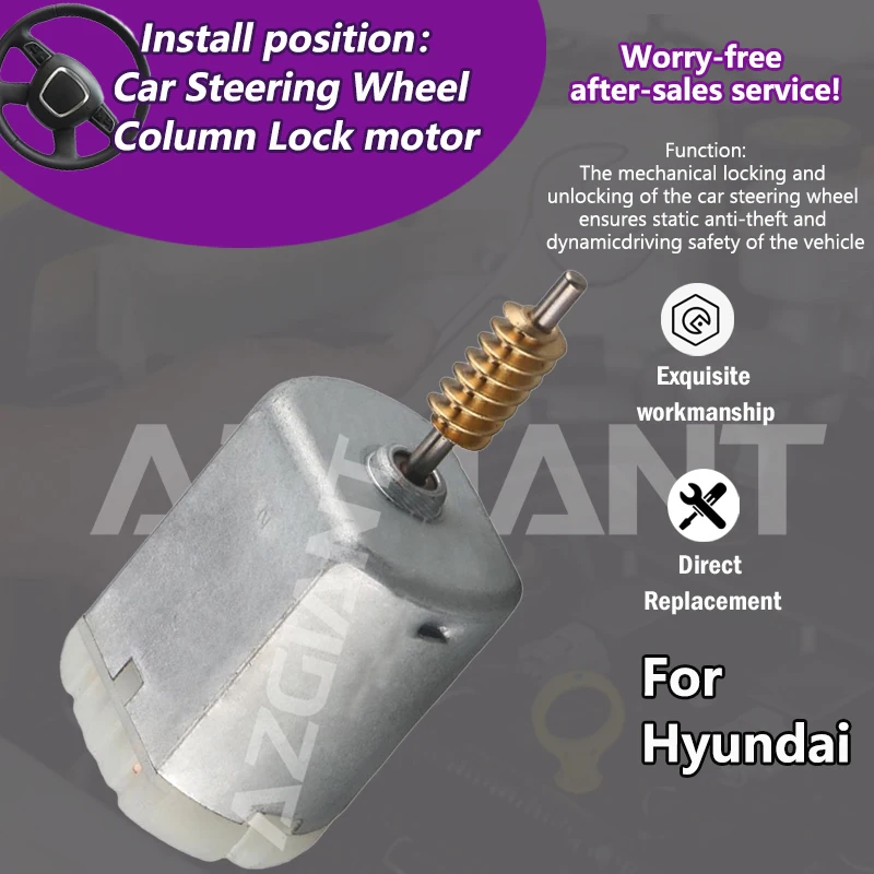 

AZGIANT FC-280SC-18180 For Hyundai Veracruz/Grandeur TG/Sonata YF NF 9 Car Steering Wheel Column Lock motor 0.063A 19500 RPM kit