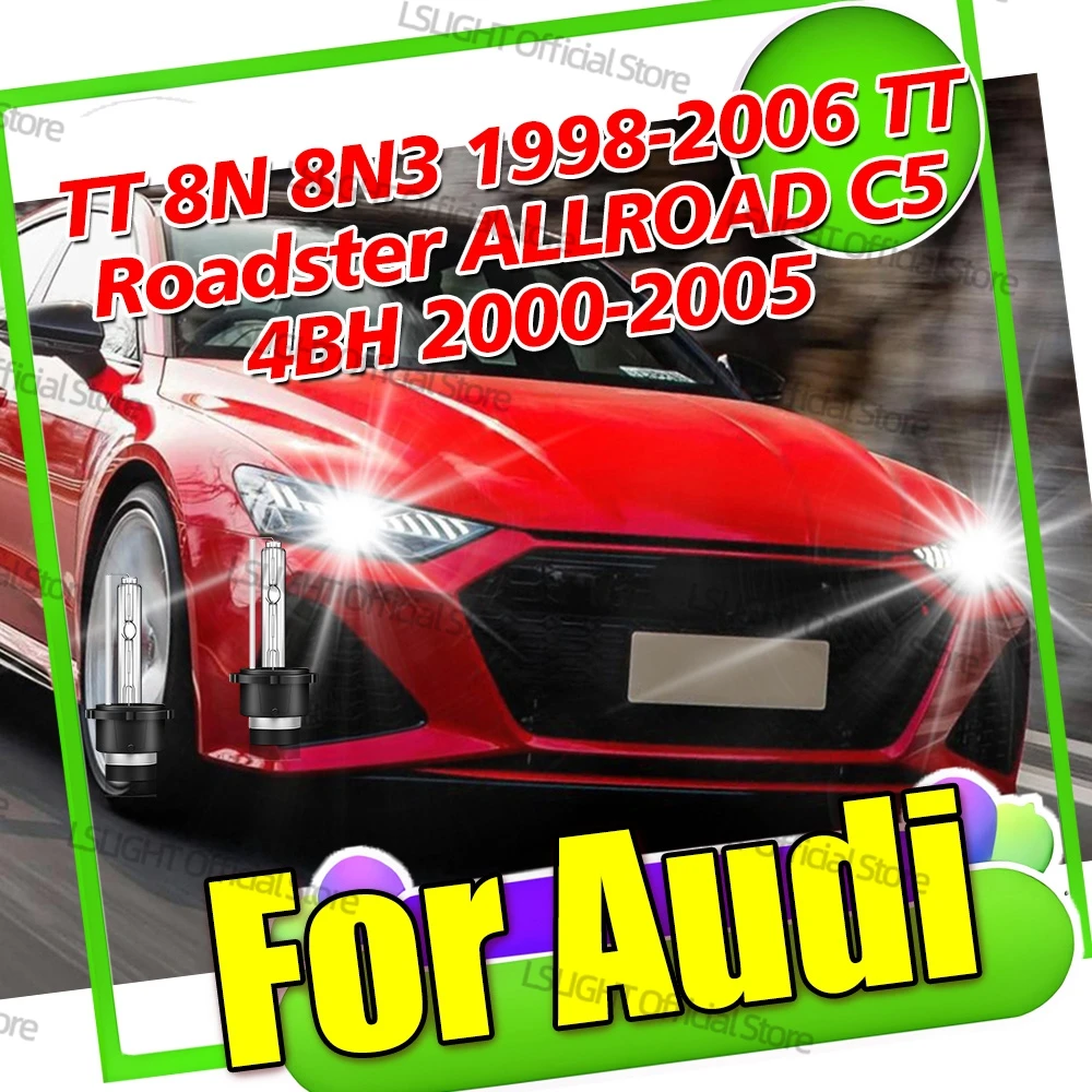 

2x 6000K 8000K 10000K Headlight 35W D2 D2S HID Xenon Head Lamp For Audi TT 8N 8N3 1998-2006 TT Roadster ALLROAD C5 4BH 2000-2005