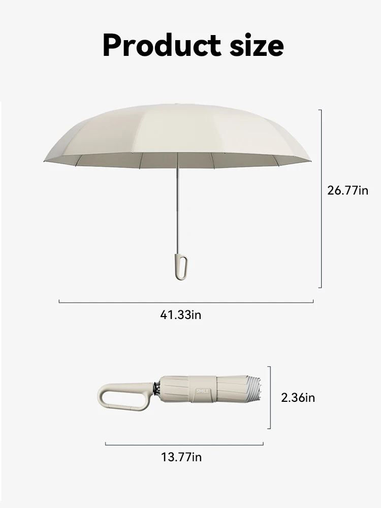 Ring Buckle Umbrella Extra Large Reinforced Wind-resistant Rain-resistant Dual-purpose UV-resistant Fully Semi-Automatic