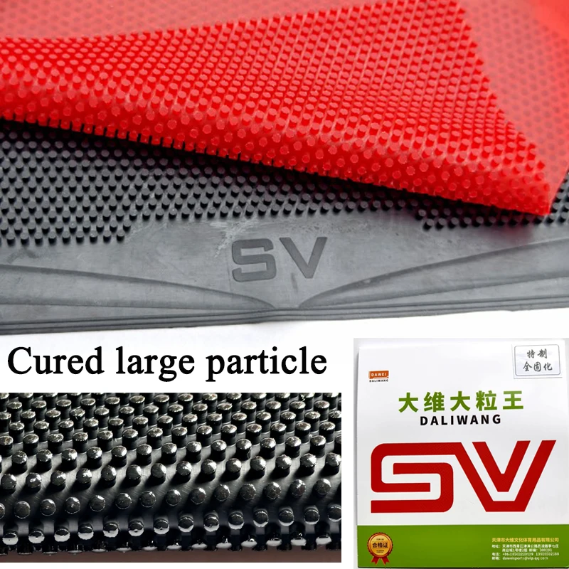 

Dawei Extra Large Particles Table Tennis Rubber Cured Long Pimples OX 3.0/3.2mm Particles Height Ping Pong Rubber for Anti Arc
