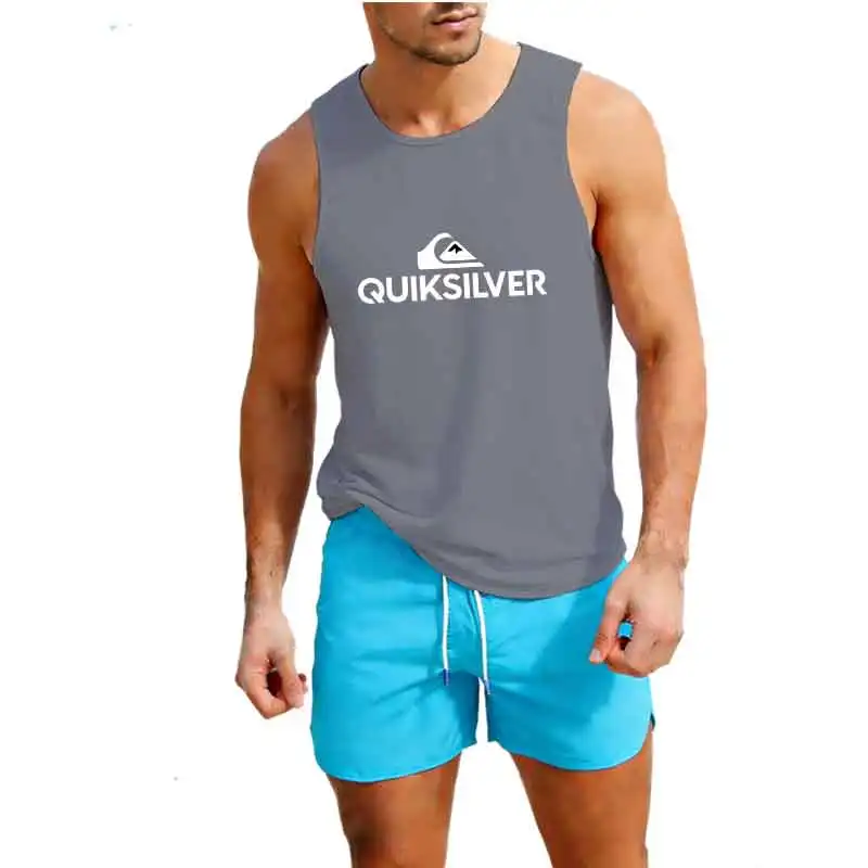 Gym Tank Top Running Sleeveless Shirt Fitness Workout Vest Men Basketball Jersey Training Bodybuilding Workout Stringer Singlets image 4