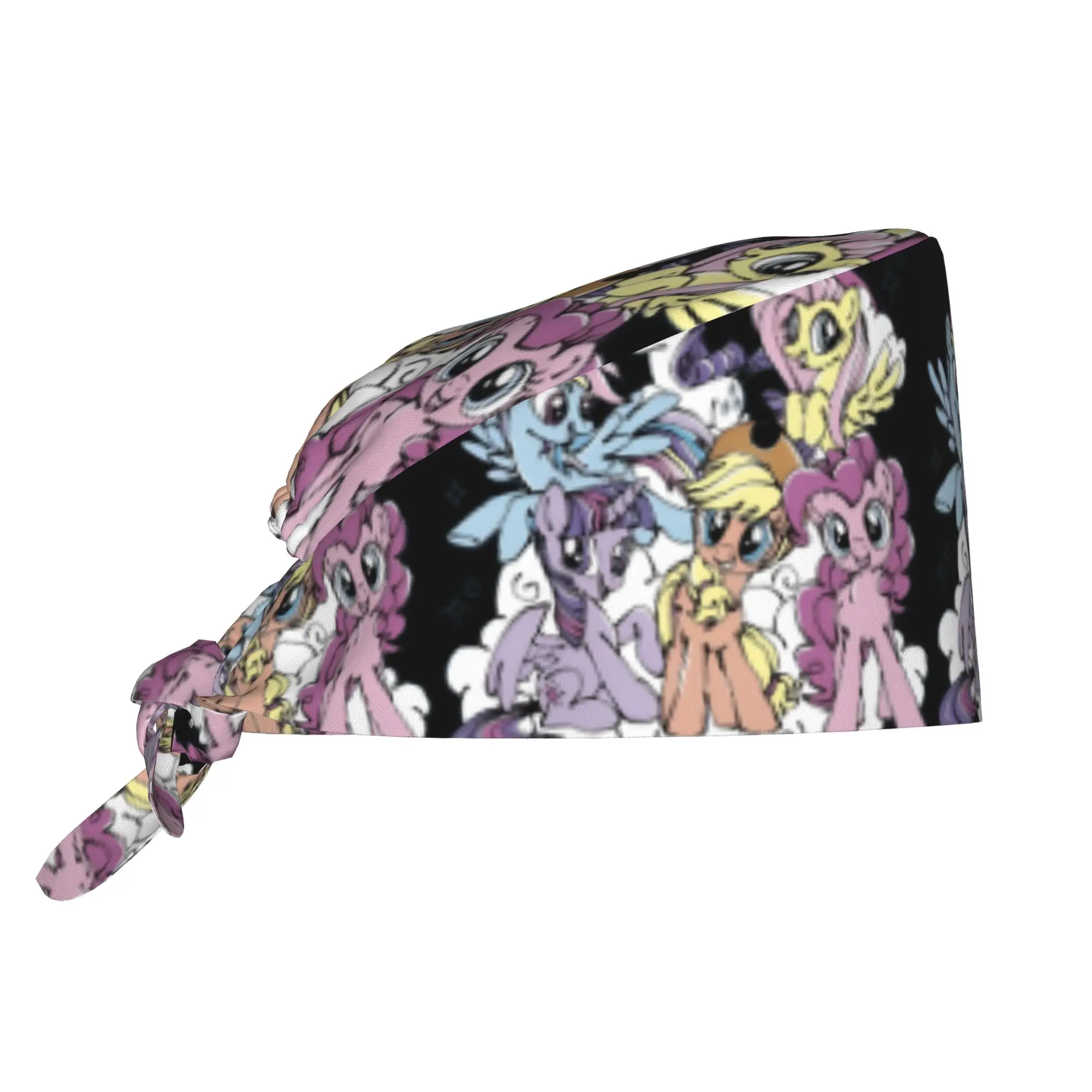 Custom P-Ponyed Anime Working Cap Surgical Hats Women Men Twilight Sparkle Operating Room Cap Operator Hats Lab Works Hat