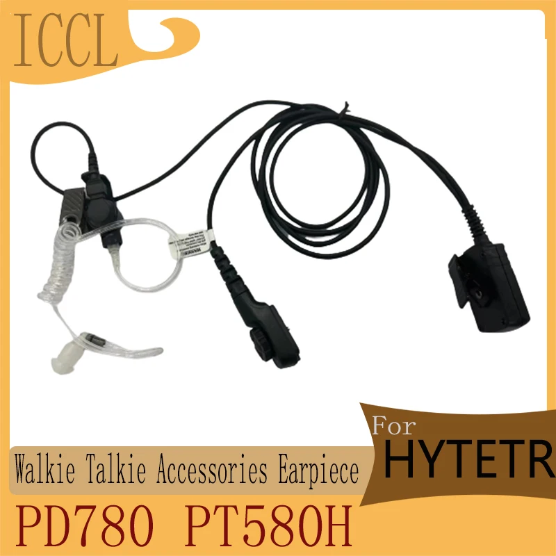 Covert Acoustic Tube Earpiece, Radio Bodyguard, FBI Walkie Talkie Accessories, Headset Mic, for HYTETR, PD780, PT580H