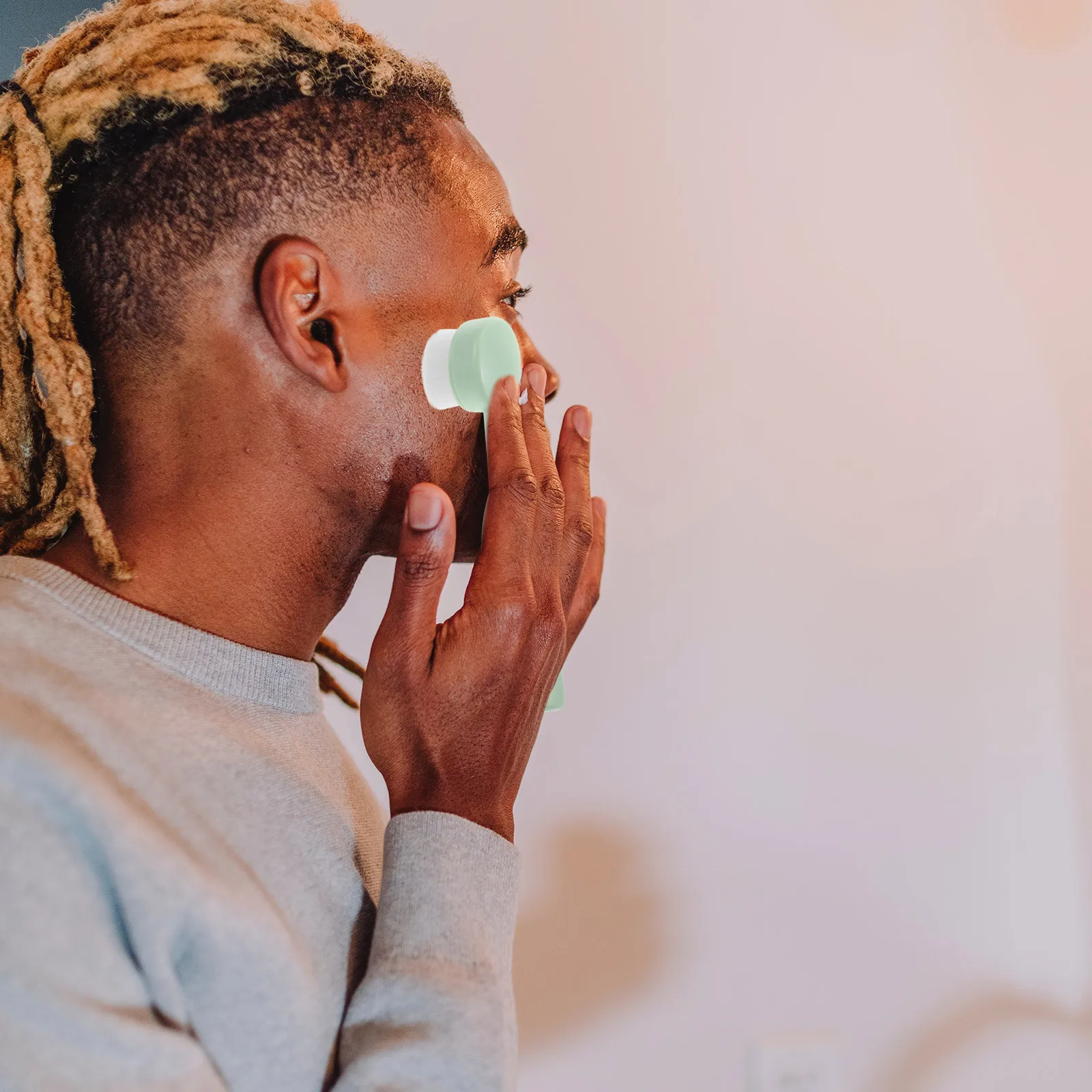 Gezichtsreinigingsborstel Zacht natuurlijk haar Gezichtswas Scrubber Exfoliërend Huidverzorgingshulpmiddel Diepe poriënreiniging Reizen Compact