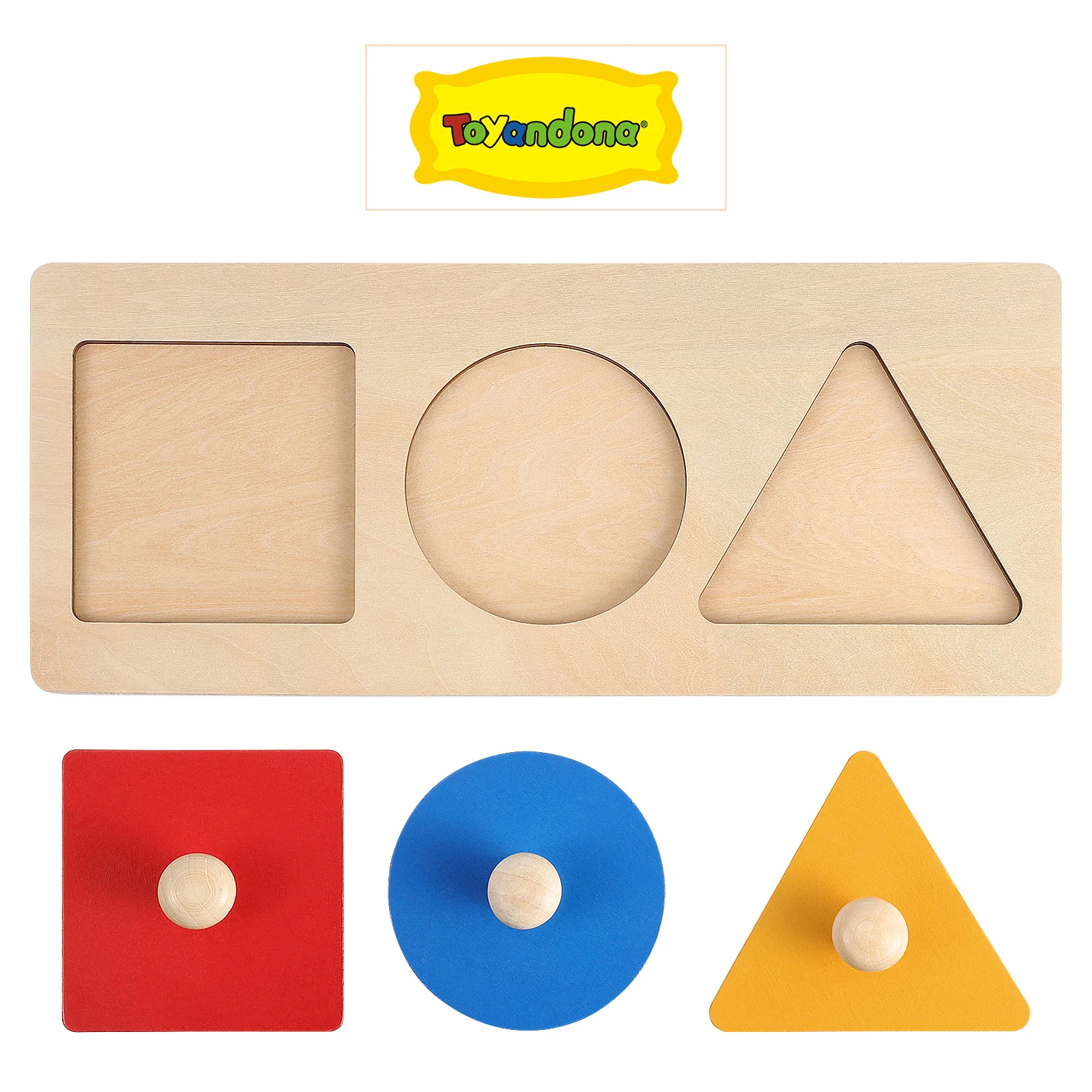 Geometrisches Panel-Sensorikspielzeug für Kleinkinder, Farben und Formerkennung, Geometrie, Mathe-Puzzle, Spielzeug für Kinder aus Holz