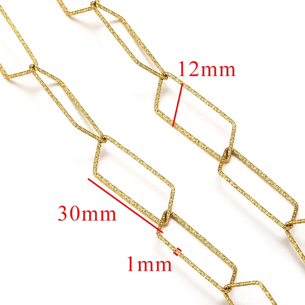 1m Stainless Steel DIY Chains, Jewelry Making Materials