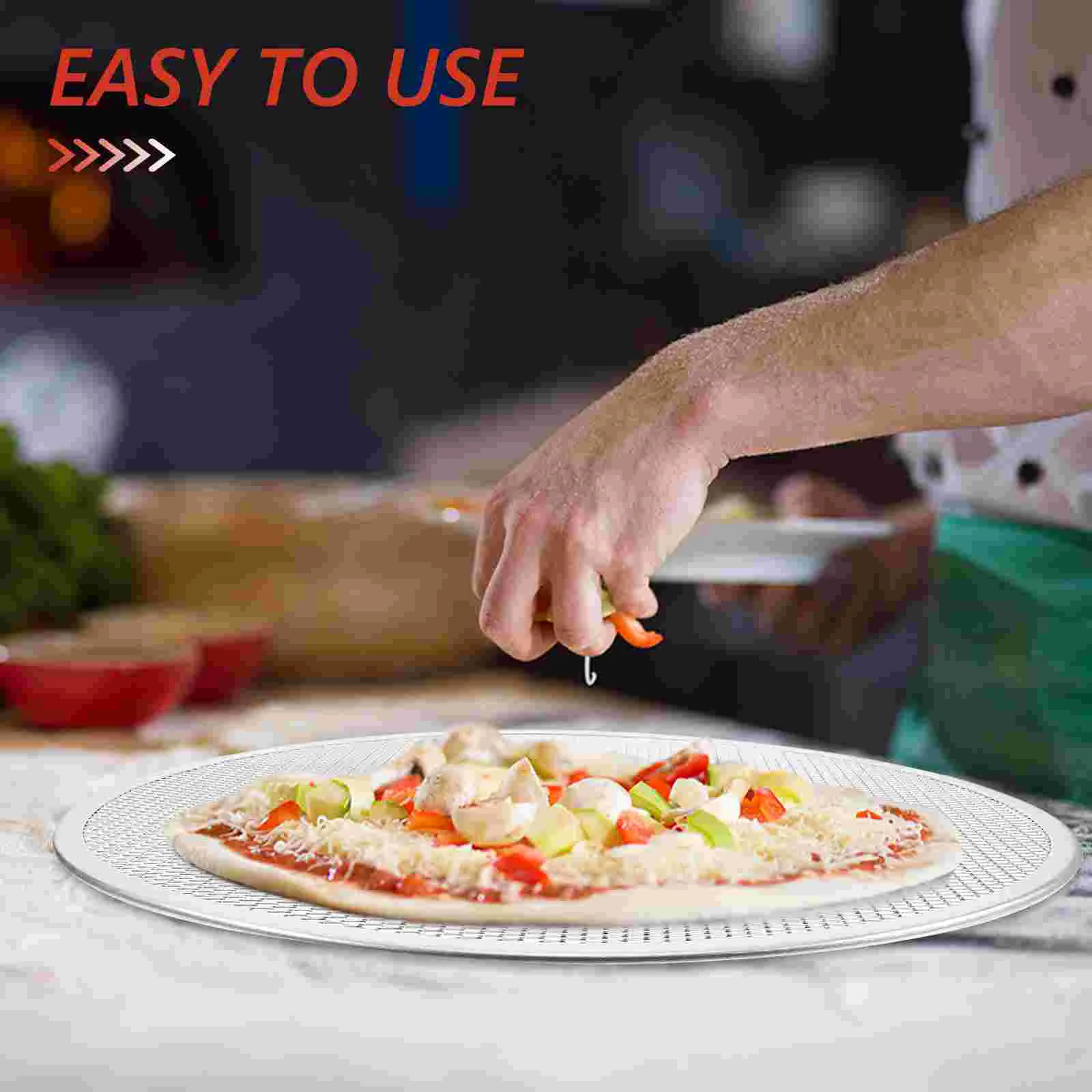 

Pizza Baking Pan Net durable Aluminum Pizzas Pan Mesh Rust Resistant Thicken Pie Baking Net multifunction home Kitchens Supplies