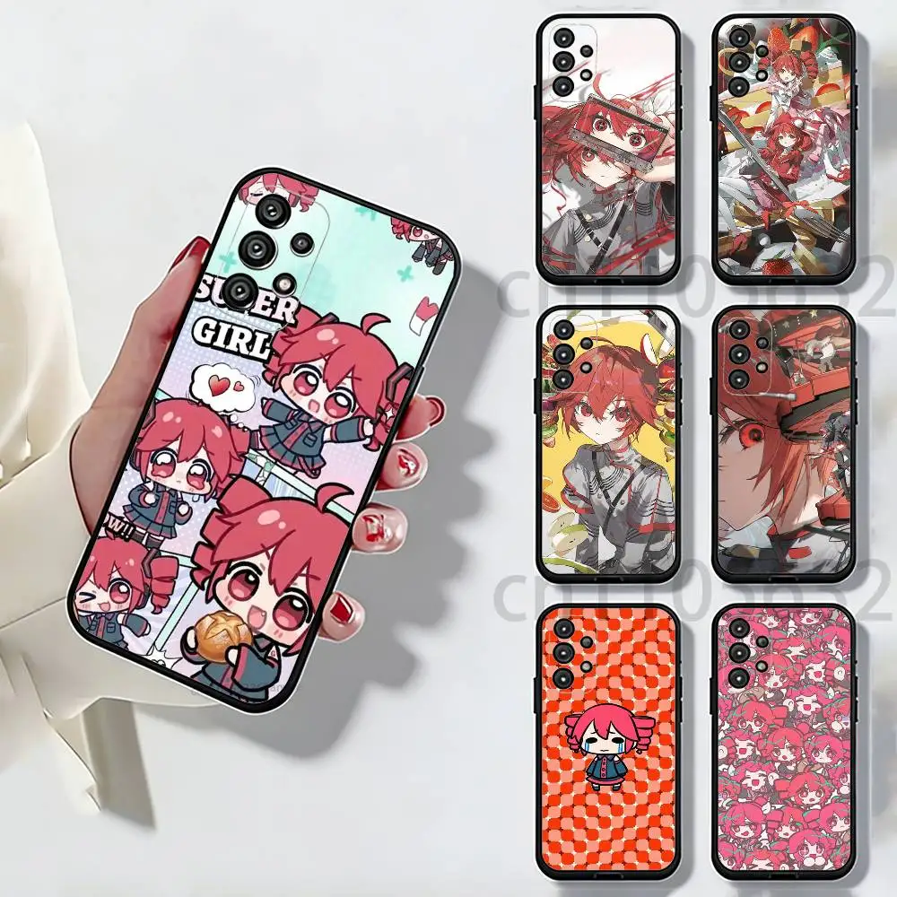 Fukouna Girl K-Kasane T-Teto Phone Case For Samsung S25,24,23,22,21,S20,Ultra,Plus,FE Black Soft Cover