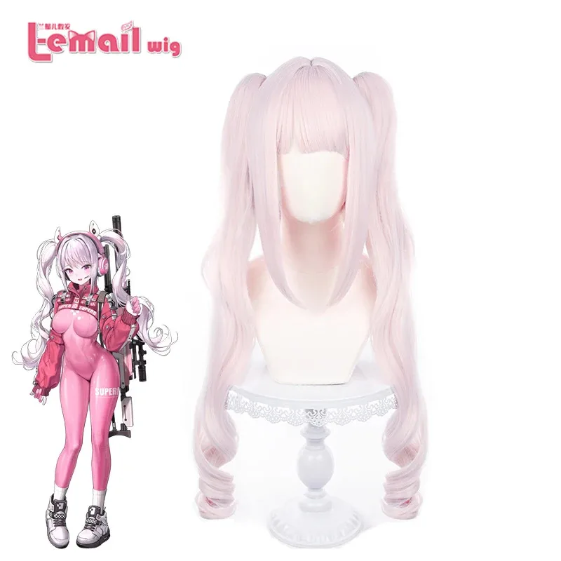 Zizi 2025 L-email الشعر الاصطناعية NIKKE آلهة النصر أليس تأثيري 70 سنتيمتر الوردي الفاتح الباروكات مقاومة للحرارة شعر مستعار