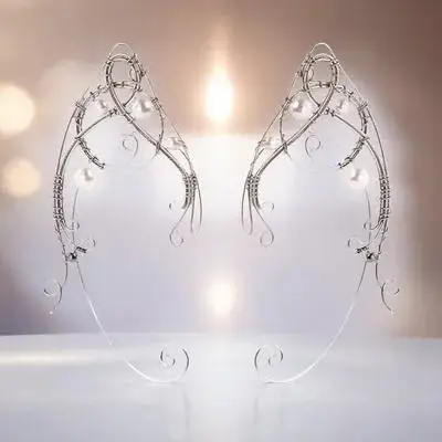 2Pcs Stylish Elf Ear Cuffs Clip on Earrings Vintage Inspired Ear Hook for Women Non Piercing Fashion Jewelry Clip on Earring