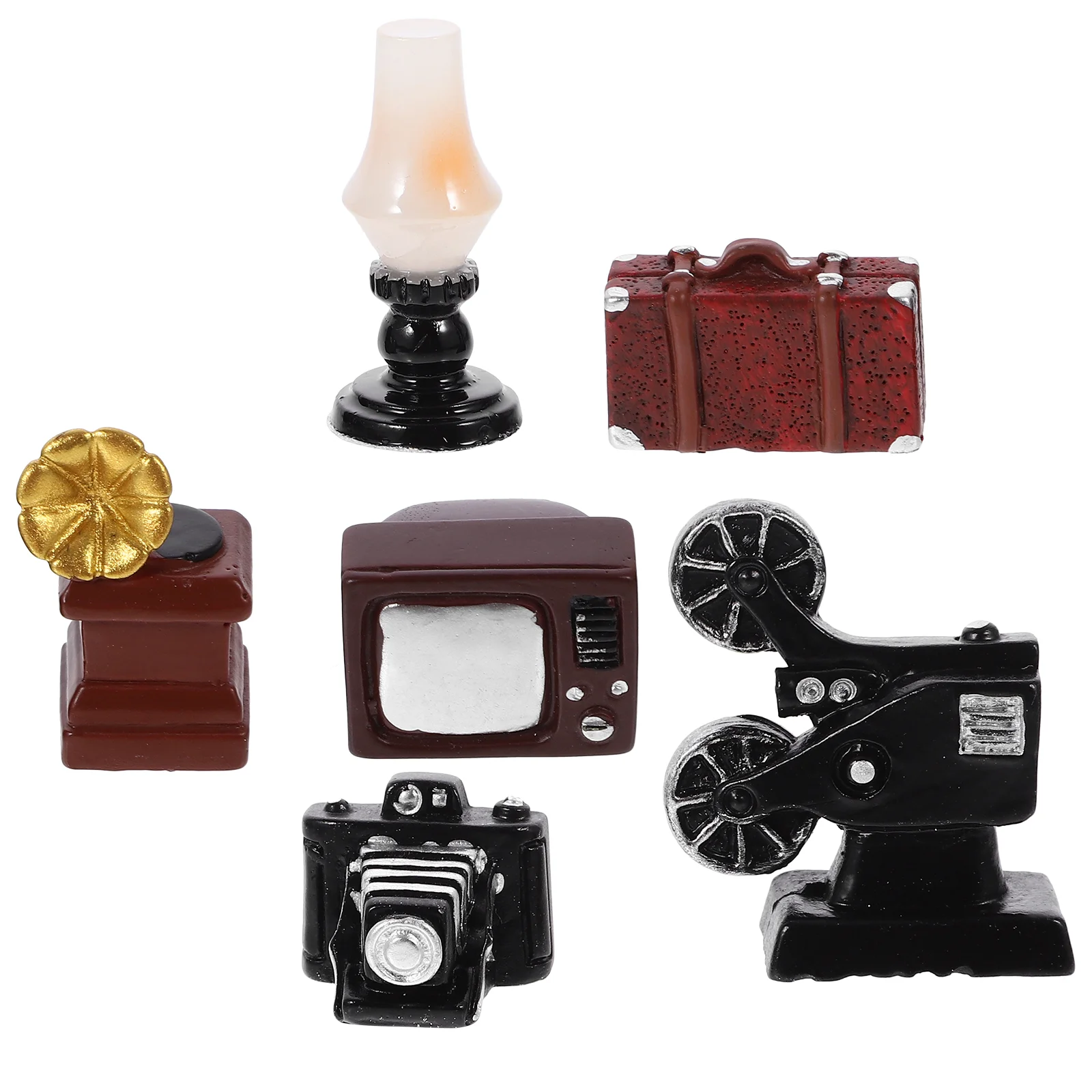 Decorative Ornaments House Electric Appliance Camera Mini Phonograph Model Resin Accessory Desktop