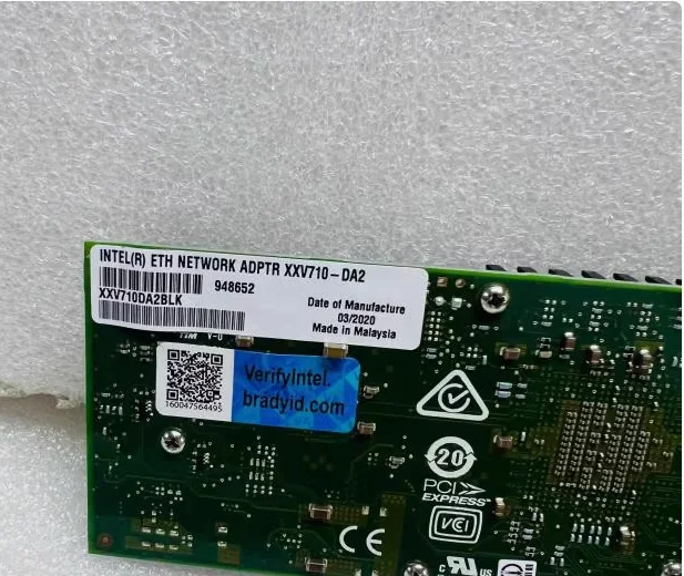 محول شبكة إيثرنت ثنائي المنفذ XXV710-DA2 25 جيجا بايت الأصلي 25 جيجا بايت