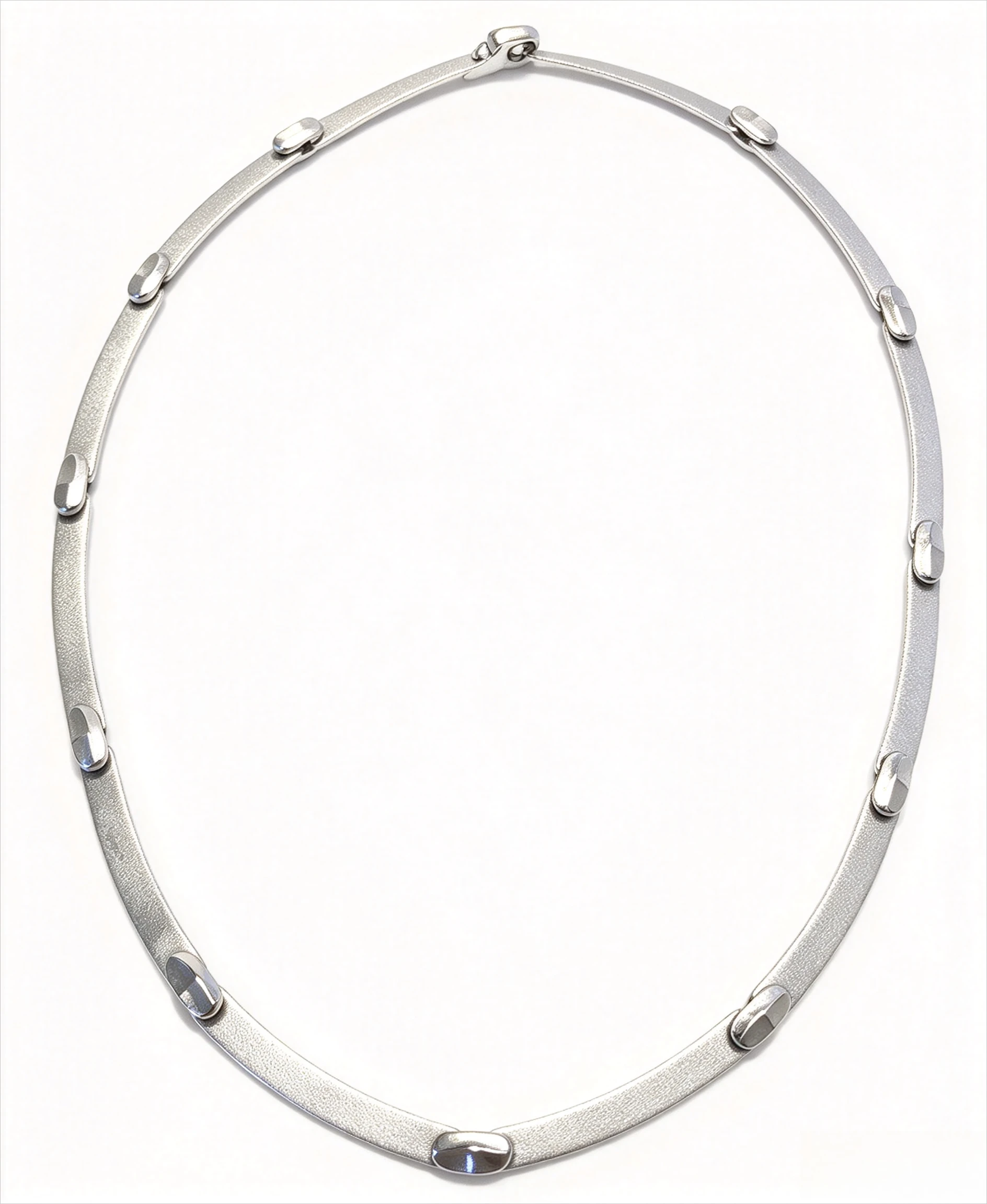 Textured Soft Choker Necklace 925 Sterling Silver Nordic Designer Clavicle Chain Gala Daily Fine Jewelry Gift For Men And Women