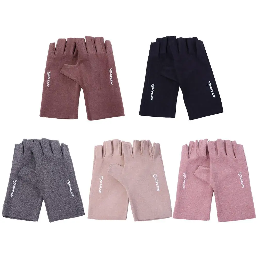 Elastic Fashion Cloth Winterr Outdoor Cold Proof Warm Gloves Women Mittens Fingerless Gloves Half-finger