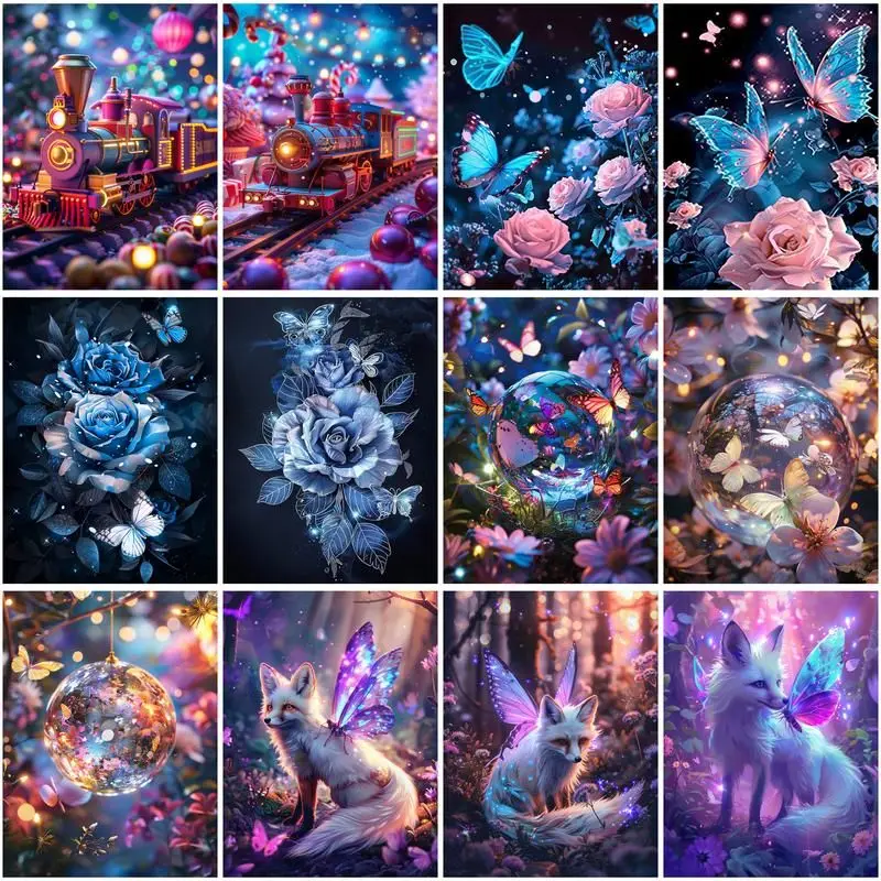 CHENISTORY DIY Pictures By Number Fantastic Animal Scenery Kits Drawing On Canvas Painting By Numbers HandPainted Gift Home Deco