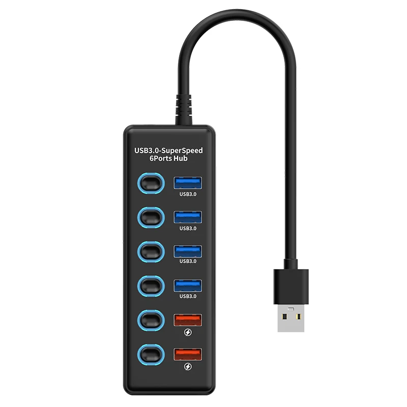 Type C Hub 4 Port USB 3.0 Splitter Portable USB-C Multi Port Expansion Adapter for Laptop PC Mobile Phone U Disk