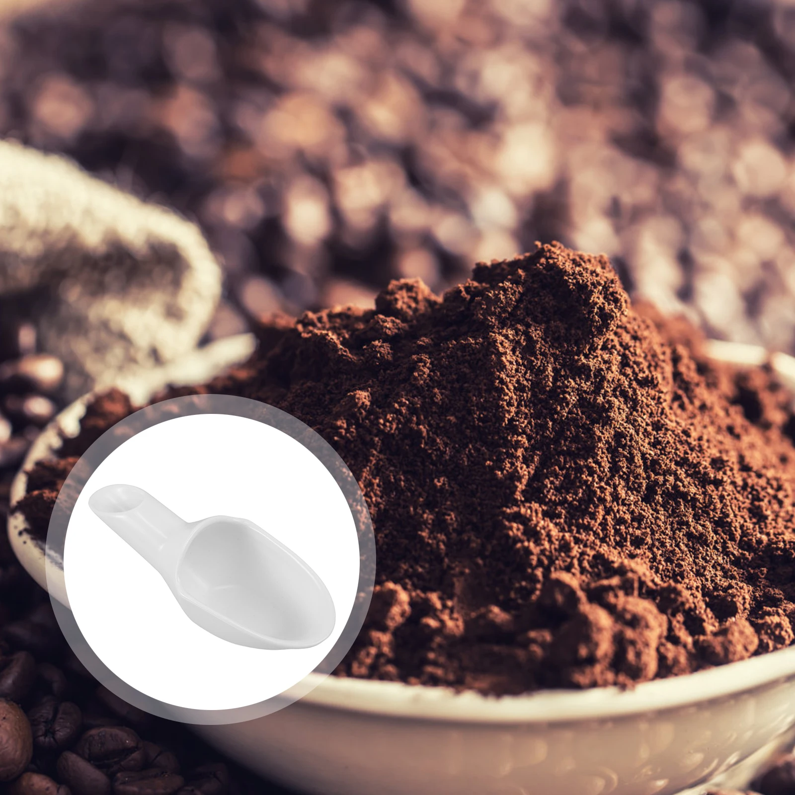 

20G Ceramic Coffee Scoop Spoon Bean Shovel Measuring Dosing Tray For Home Professional Use Mini Scoop Bean Divider White Kitchen