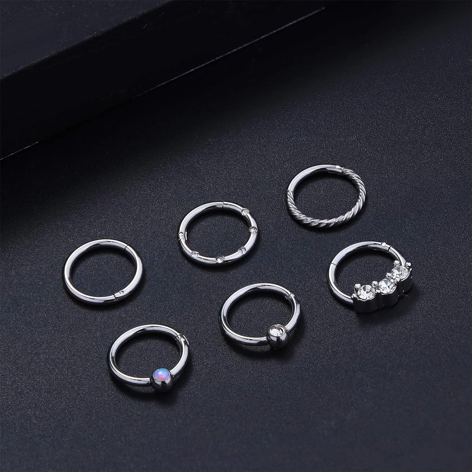 Florideco 1Pc Cartilage Hoop Stainless Steel  Earrings for Men Women Helix Septum Couch Lip Piercing Sleeper Earrings Jewelry