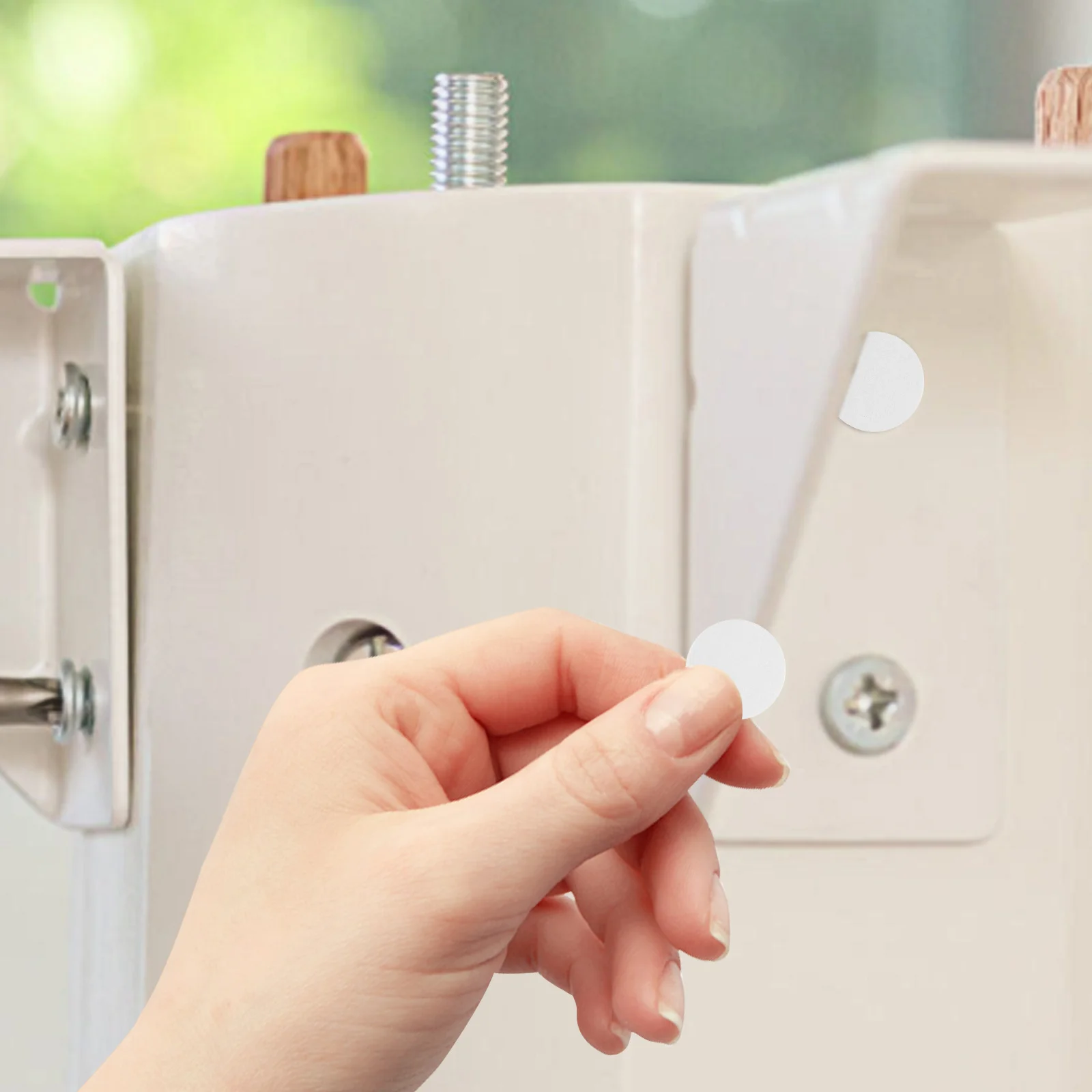 

96pcs Screw Covers Hole Stickers for Cabinets Waterproof PVC Fadeless White Drywall Patch Mat Real Wood Texture Reusable