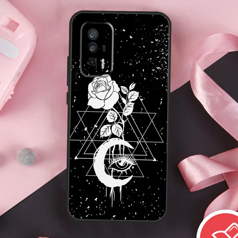 Occult Witchcraft Moon Gothic Witch Case For POCO F6 Pro X6 X5 X3 F3 F5 M6 M5s Xiaomi 14 Ultra 12 13 Lite 11T 12T 13T Pro Cover