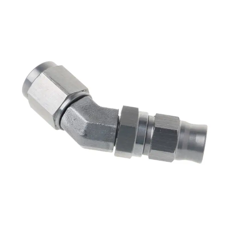 -3 AN3 JIC נירוסטה 45 מעלות PTFE מותאם אישית צינור בלם מסתובב חיבור לשימוש חוזר הדוק מאובטח ללא דליפה