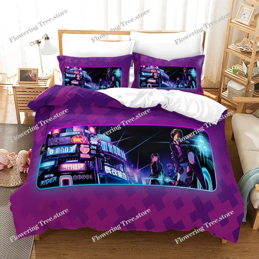 AK47 Knight Academia Anime Duvet Cover Set with Pillow Covers Polyester Teens Kids Bedding Set Full Queen King Size Bed Linen
