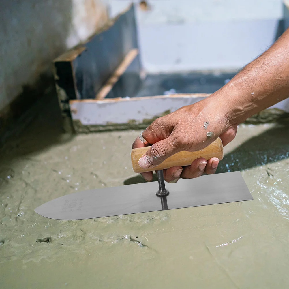 

Drywall Concrete Finishing Tool Steel Trowel Wood Handle Comfortable Grip for Cement Concrete Smooth Surface Finishing