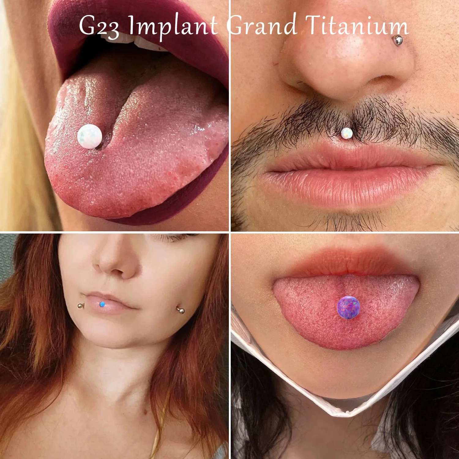 G23 Titan Ohrmuschel Edelstein Piercing Ohrring Nasenpiercing Augenbrauenpiercing Nasenpiercing Lippenimplantat Qualität Körperschmuck – Detail 3