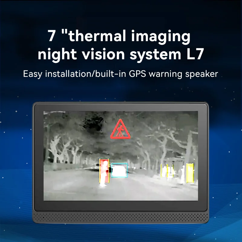 10 Inch Digital Video Recorder 500M Detection Night Vision Car System With 256/384/640 IR Thermal Imaging Vehicle AI Warning