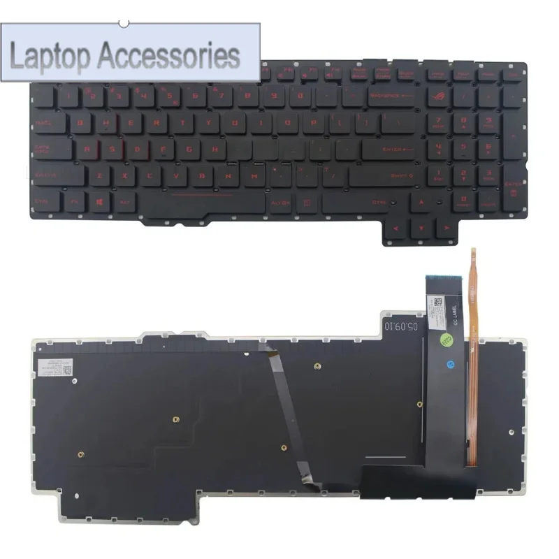 Teclado Inglés F ZC Ru/us/PO/SP para Asus ROG G752 g752v g752vl g752vm g752vs g752vt g752vy V 153062 AS1-US 0kn0-si1us11 con