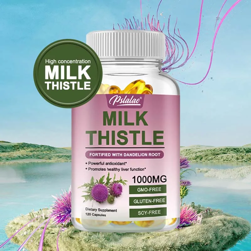 

Капсулы для расторопши — с корнем одуванчика для поддержки детоксикации и очищения печени, определения и поддержки иммунитета