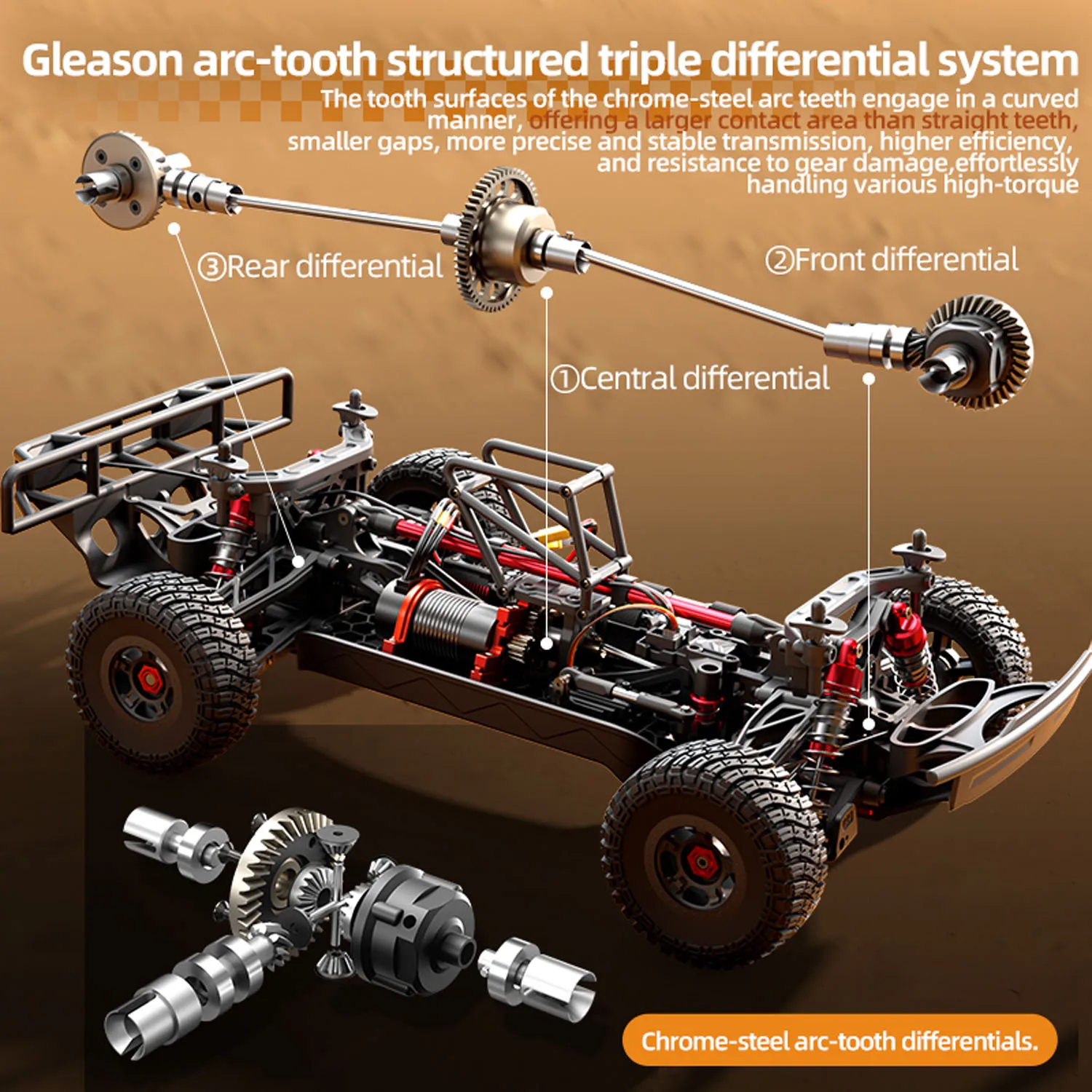 

40-45KM/H 1/8 Electric RC Off Road Car JJRC C8822 RC Short Course Truck Shock Absorber Steel Drive Shafts Brushless Motor