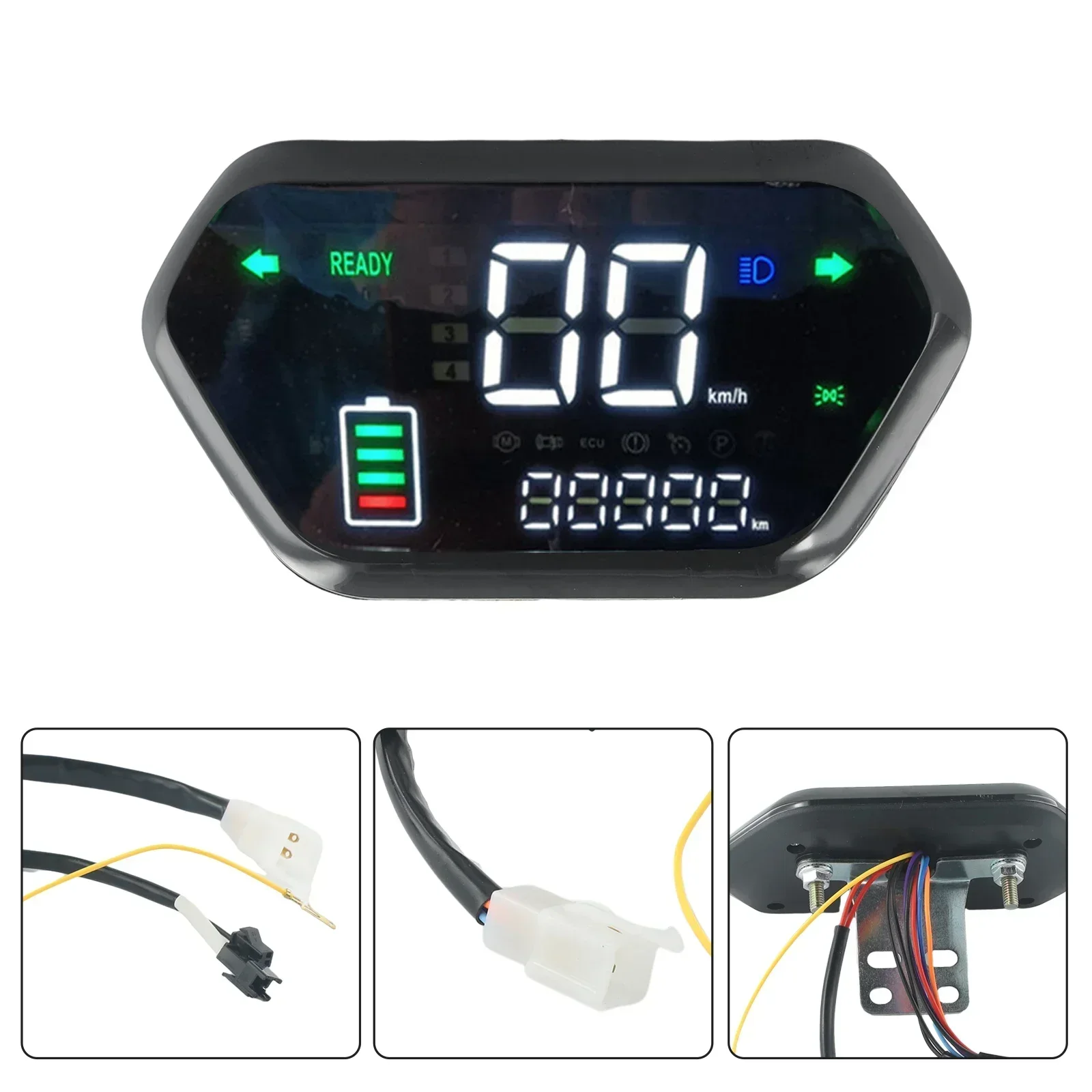 Electric Bike Dashboard LED Display 48V 60V 72V Universal Meter Odometer Speedometer Scooter Scooter For DJI Electric Bike Meter