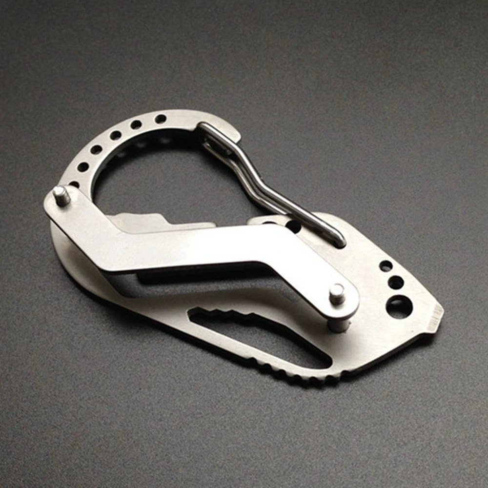 Multifunction Tool Stainless Steel Key Holder Organizer Clip Folder Keyring Keychain Case Outdoor Survival Travel Tool