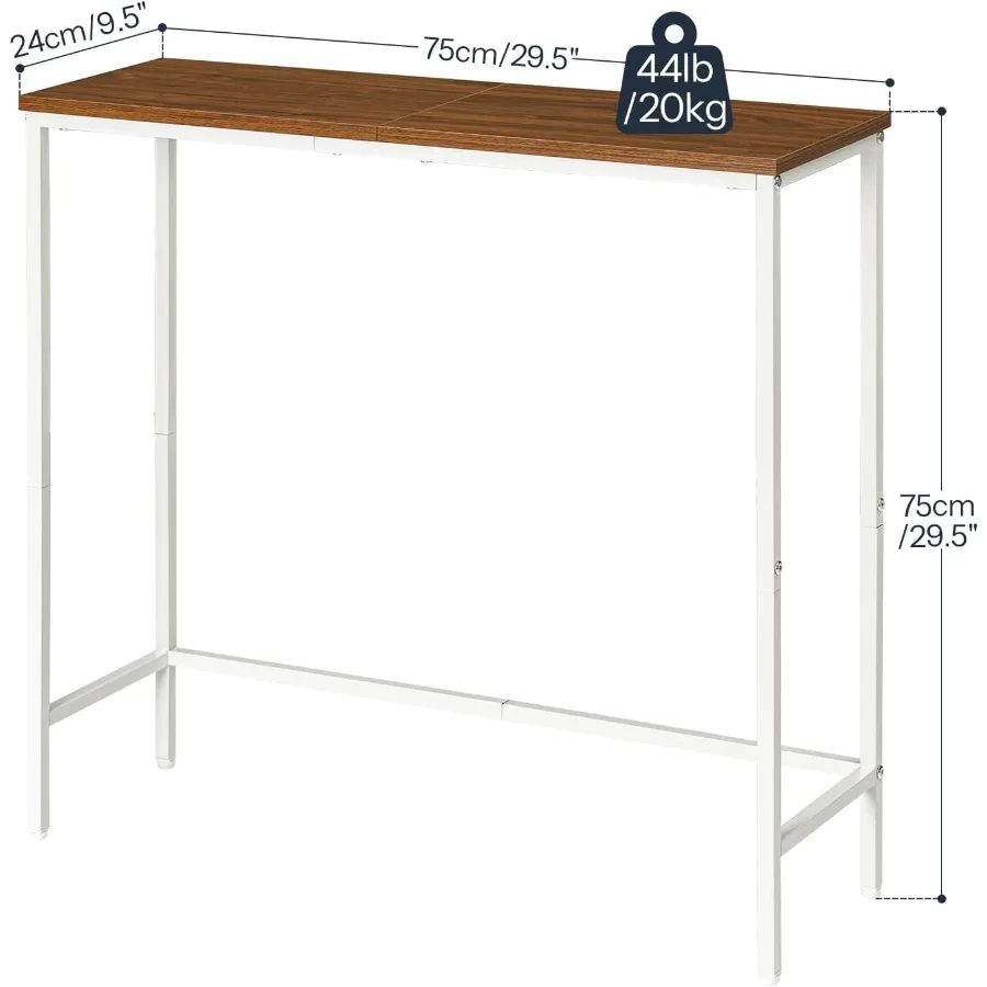 طاولة وحدة التحكم الضيقة 29.5 طاولة مدخل صغيرة رقيقة طاولة أريكة طاولة جانبية عرض الجدول لغرفة النوم المدخل غرفة المعيشة بهو ث #3