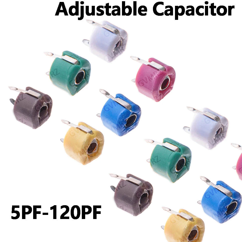 10PCS 50PF 60PF 70PF 120PF Adjustable Capacitor 5P 10P 20P 30P 40P 50P 60P 70P 120P Plastic Trimmer 5PF 10PF 20PF 30PF 40PF