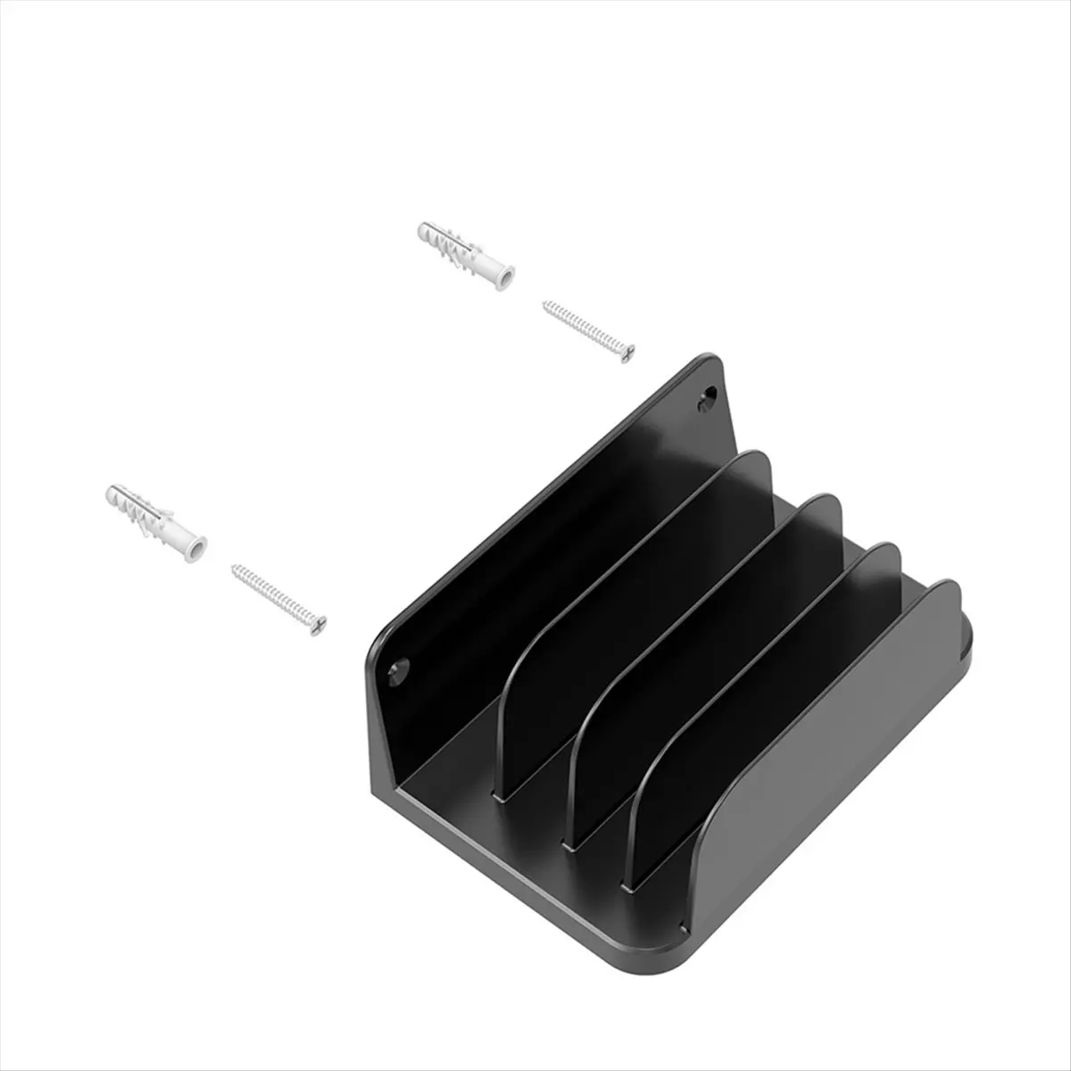 AAAE For Tablet/Mobile Phone Wall Mount Storage Charging Stand 4 Slots Design Wall Charging Station White