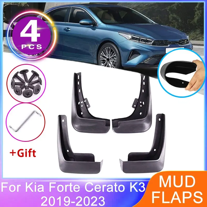 4x For Kia Forte Cerato K3 BD 2019 2020 2021 2022 2023 Front Rear Mudguards Wheel Protector Splash Guards Fender Car Accessories