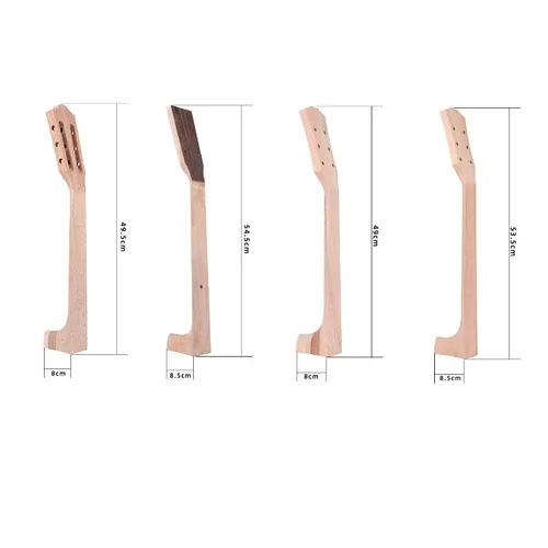 Imagen 2 del producto Mango de guitarra acústica de 38/41 pulgadas, Material de guitarra de cuero pegada en rosa, mango clásico plano, 1 Uds.