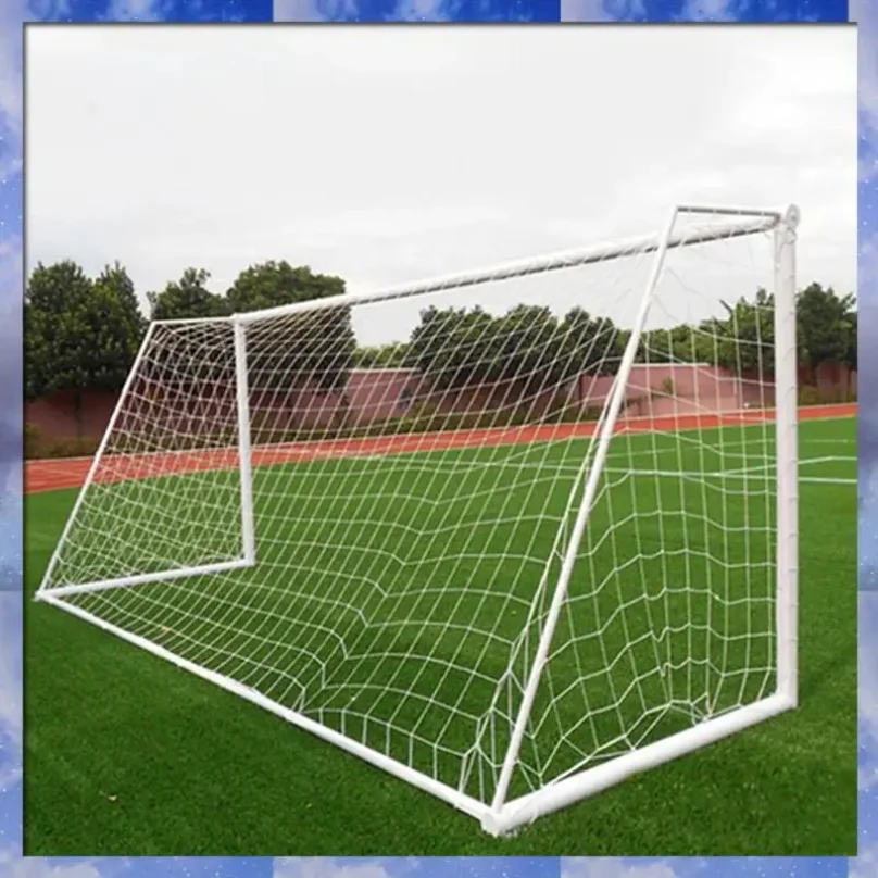 A35F 新品 1個 サッカーゴールネット フットボールトレーニングネット、支柱は含まれていません 弾力性あり、3X2m ホワイト ポリプロピレンロープ 直径約