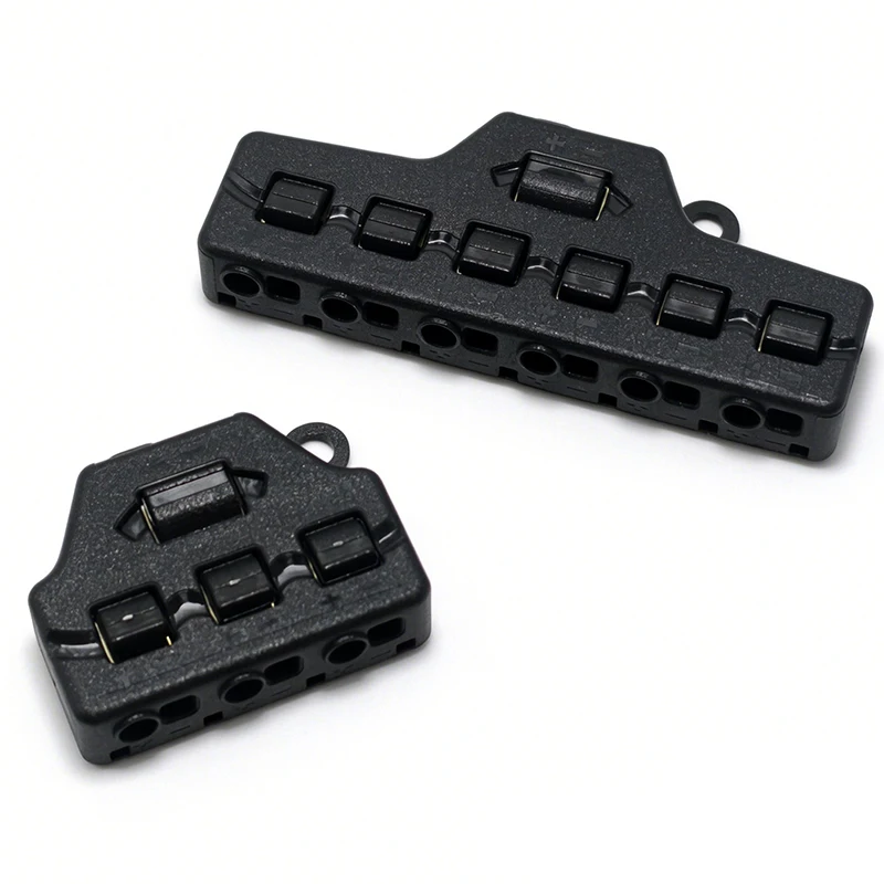 Wire Splitter Connector 1In3/6 Out Push-in Quick Terminal Block DC 0-42V LED Strip Light Parallel Wiring Distribution Connector